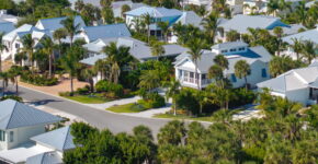 Florida aerial shot of homes representing Florida Homestead Law and Estate Planning.