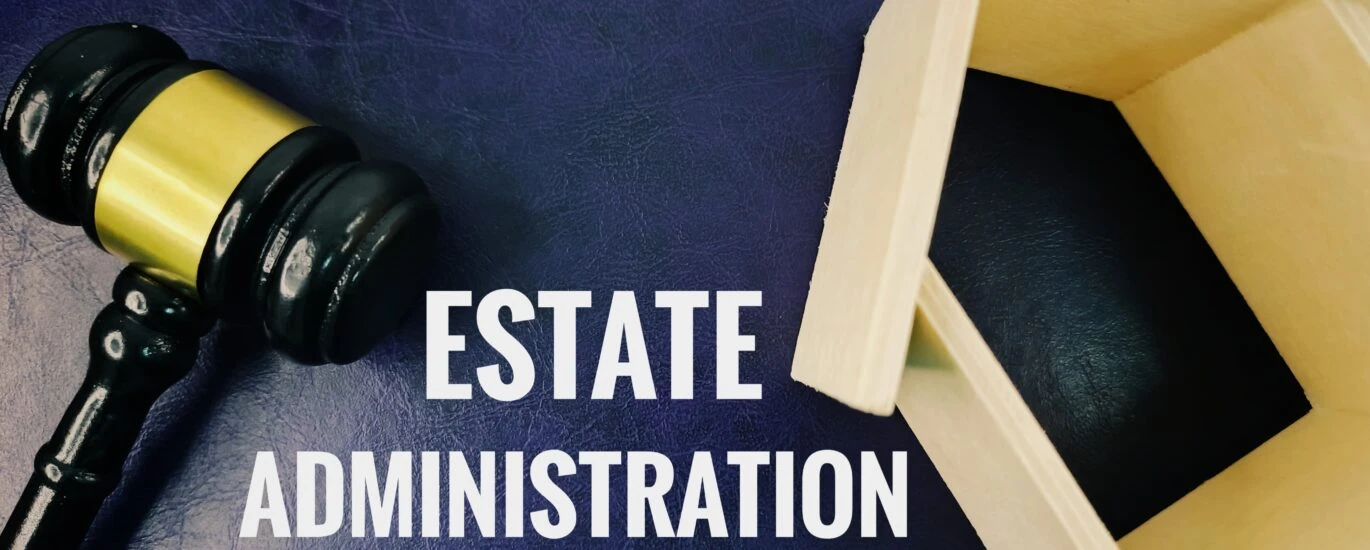 Estate Administration Attorney gavel and home image