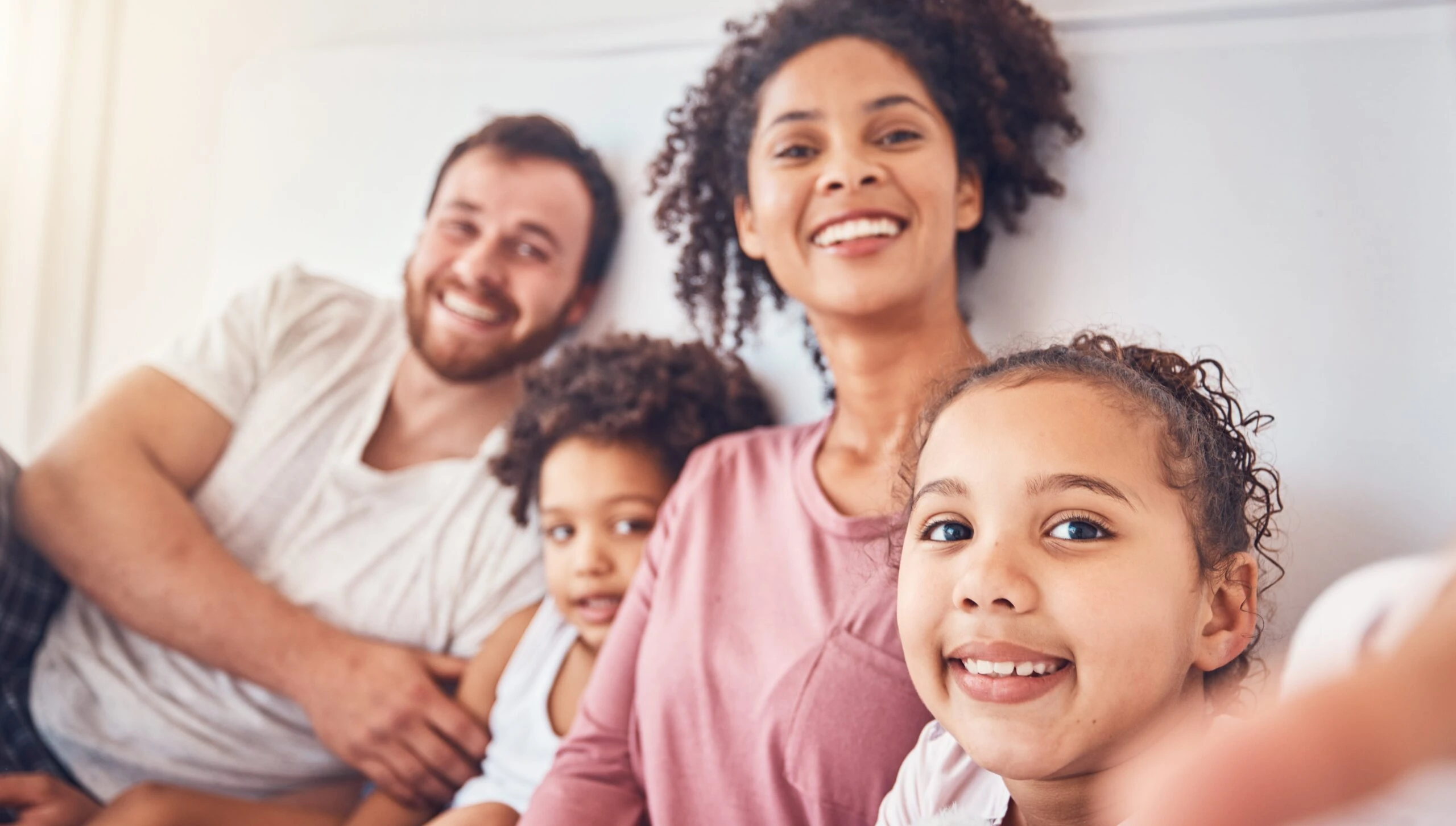 Mom and Dad blended family with 2 daughters